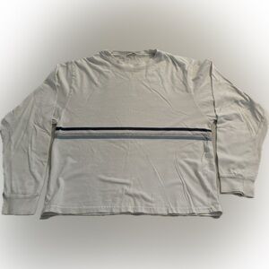 John Galt Brandy Melville cropped long-sleeve shirt with blue stripes